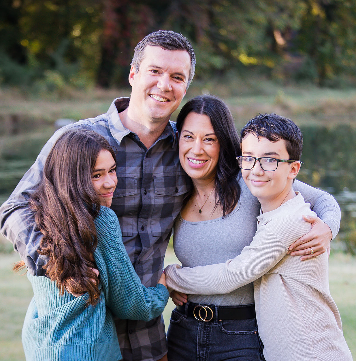 James Kitchin with his family