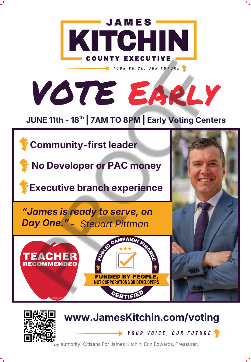 Vote Early flyer for June 11 through June 18